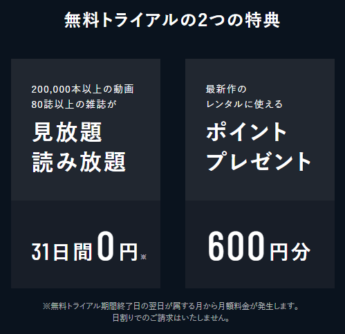 無料トライアルは2種類