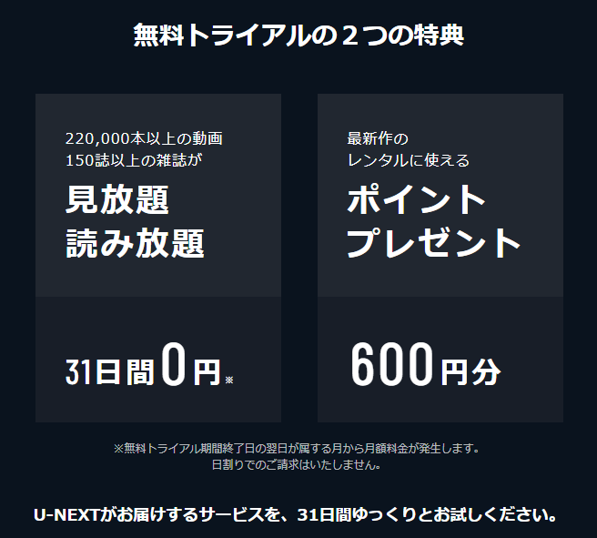 31日間無料トライアル