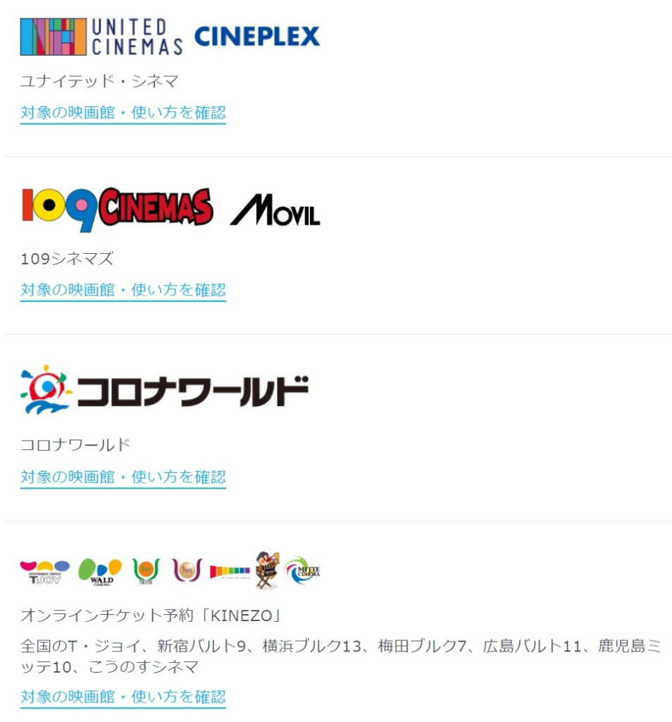 U-NEXTの映画チケット交換サービス