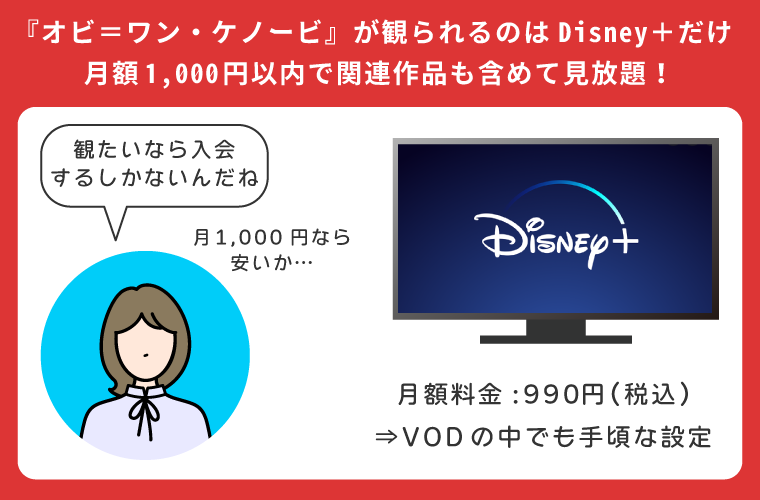 オビ＝ワン・ケノービが観られるのはDisney+だけ